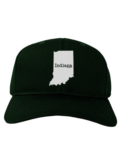 Indiana - United States Shape Adult Dark Baseball Cap Hat-Baseball Cap-TooLoud-Hunter-Green-One Size-Davson Sales