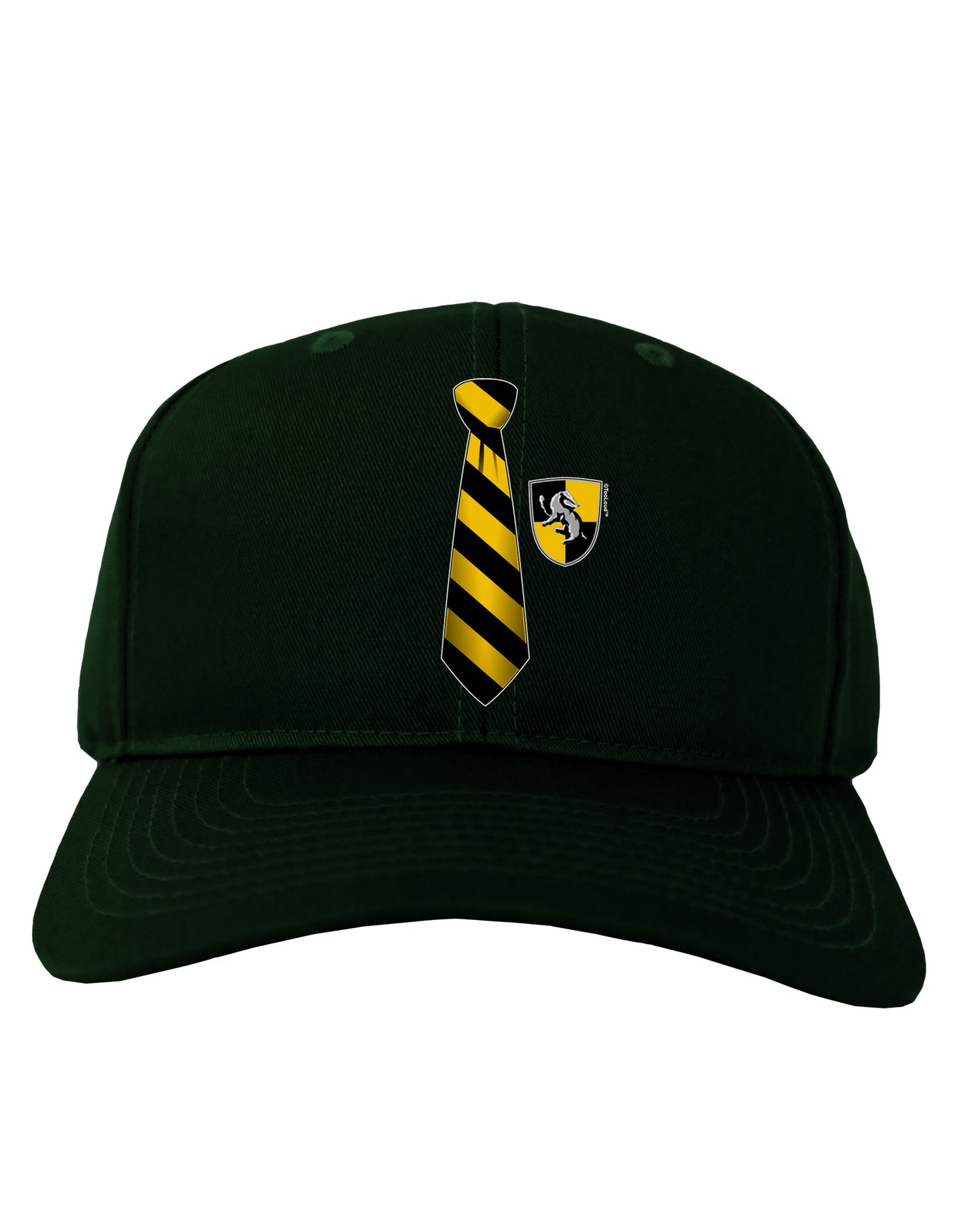 TooLoud Wizard Tie Yellow and Black Adult Dark Baseball Cap Hat-Baseball Cap-TooLoud-Hunter-Green-One Size-Davson Sales