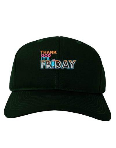 Thank God It's Friday Mixed Drink Adult Dark Baseball Cap Hat-Baseball Cap-TooLoud-Hunter-Green-One Size-Davson Sales