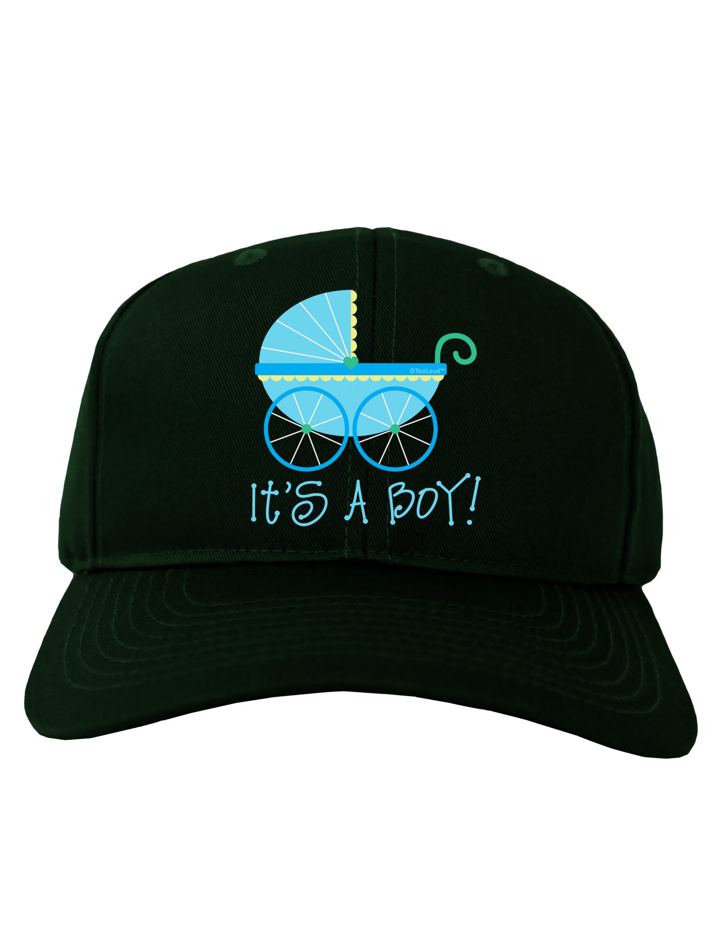 It's a Boy - Baby Boy Carriage Adult Dark Baseball Cap Hat-Baseball Cap-TooLoud-Hunter-Green-One Size-Davson Sales
