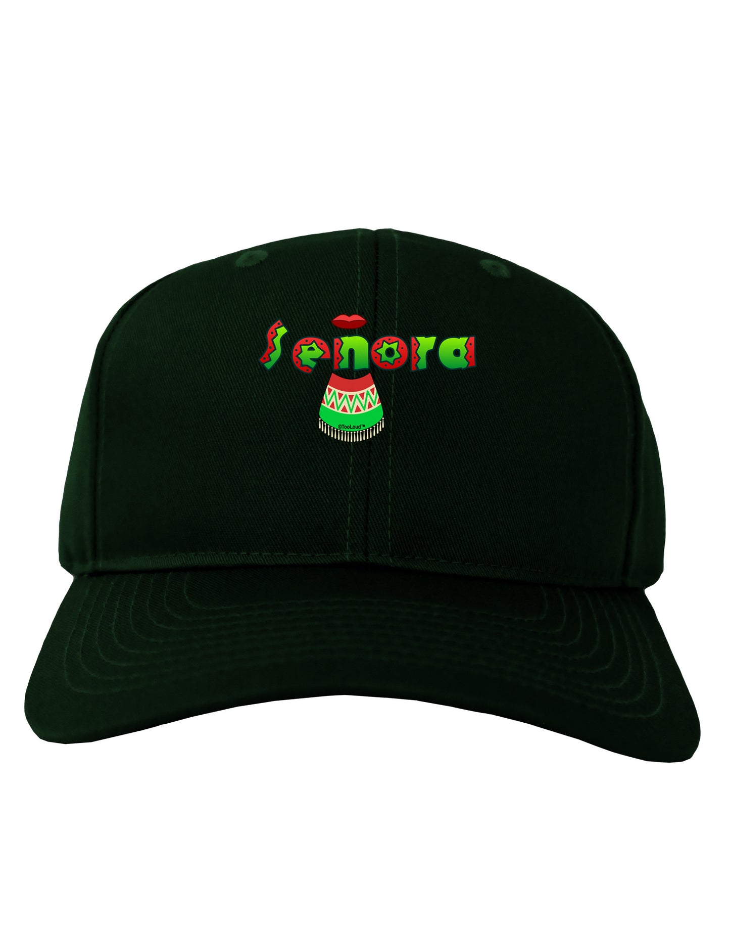 Senora Poncho Adult Dark Baseball Cap Hat-Baseball Cap-TooLoud-Hunter-Green-One Size-Davson Sales