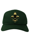 Golden Fleur de Lis Adult Dark Baseball Cap Hat-Baseball Cap-TooLoud-Hunter-Green-One Size-Davson Sales