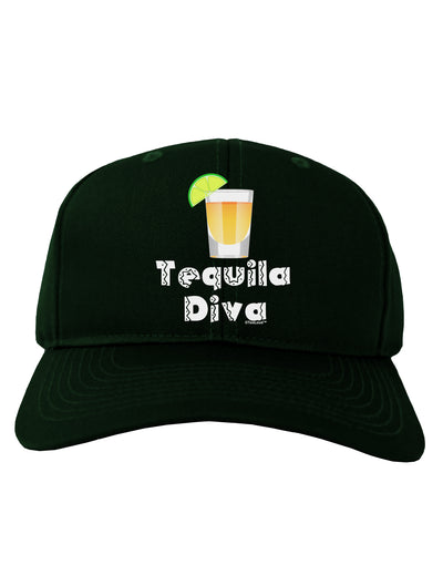 Tequila Diva - Cinco de Mayo Design Adult Dark Baseball Cap Hat by TooLoud-Baseball Cap-TooLoud-Hunter-Green-One Size-Davson Sales