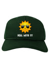 Deal With It Cute Sun Adult Dark Baseball Cap Hat-Baseball Cap-TooLoud-Hunter-Green-One Size-Davson Sales