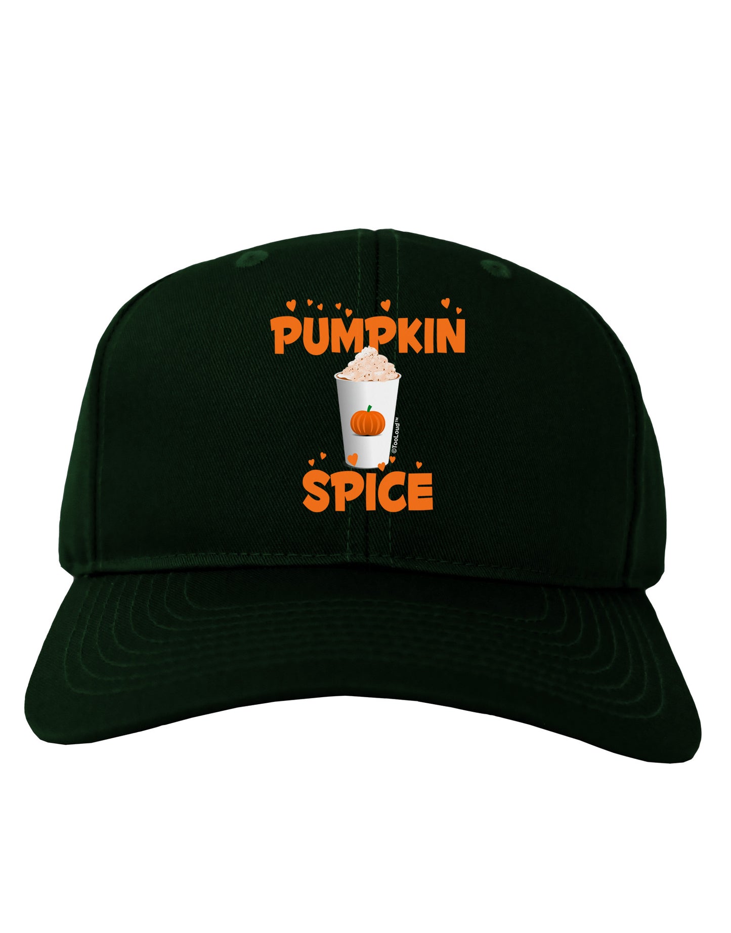 Pumpkin Spice Latte Hearts Adult Dark Baseball Cap Hat-Baseball Cap-TooLoud-Hunter-Green-One Size-Davson Sales