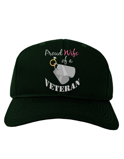 Wife of Veteran Adult Dark Baseball Cap Hat-Baseball Cap-TooLoud-Hunter-Green-One Size-Davson Sales