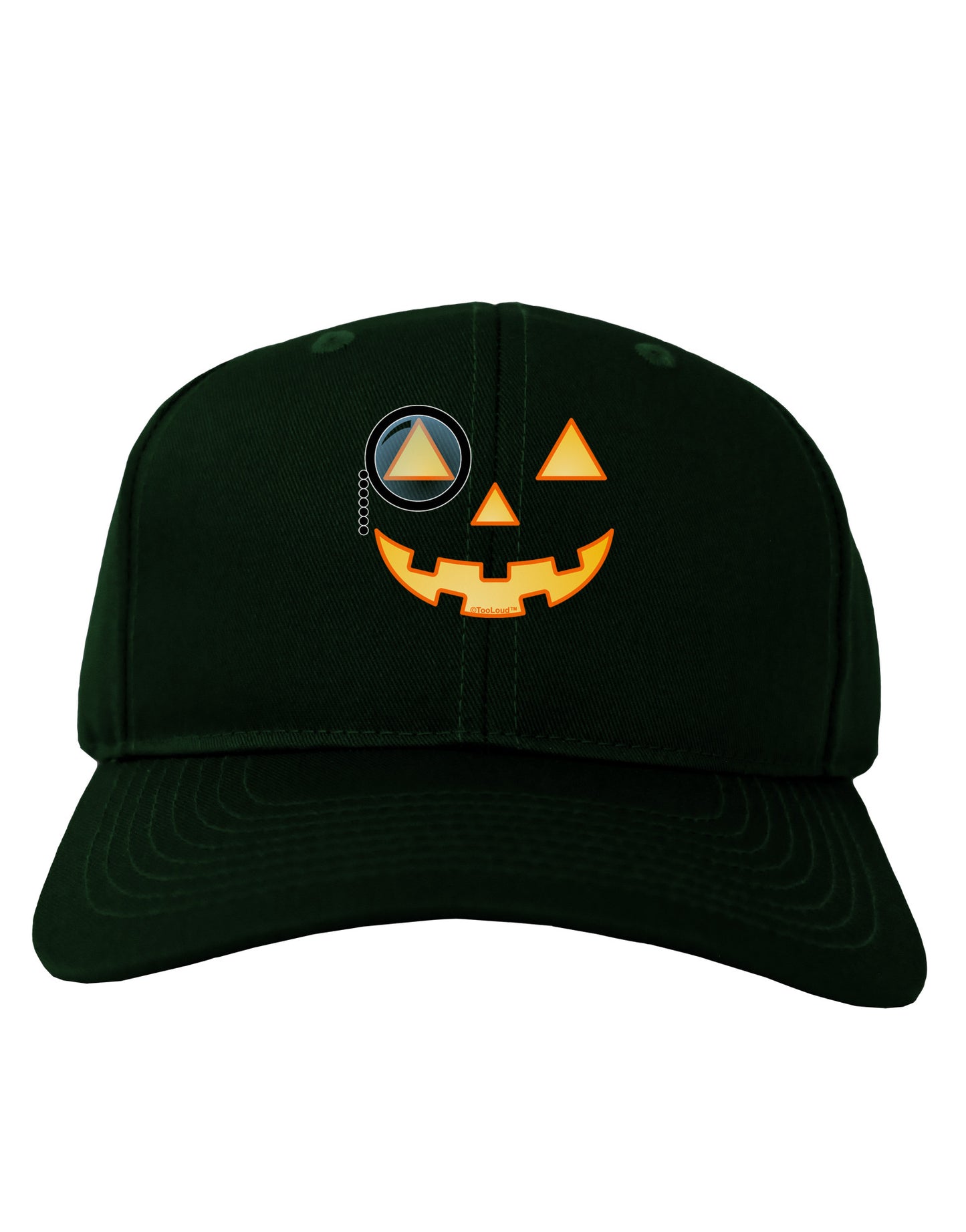 Monocle Jack-o-Lantern Color Adult Dark Baseball Cap Hat-Baseball Cap-TooLoud-Hunter-Green-One Size-Davson Sales