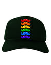 Colorful Rainbow Mustaches Adult Dark Baseball Cap Hat-Baseball Cap-TooLoud-Hunter-Green-One Size-Davson Sales