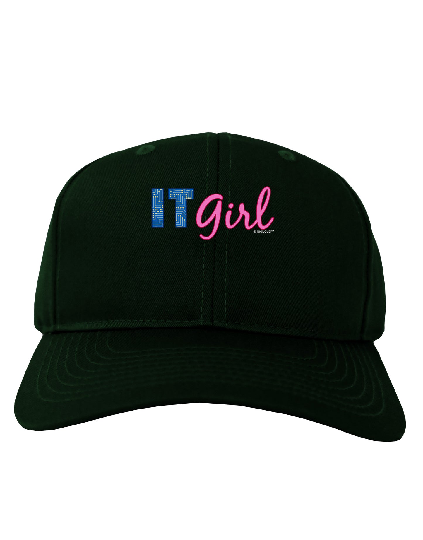IT Girl Adult Dark Baseball Cap Hat-Baseball Cap-TooLoud-Hunter-Green-One Size-Davson Sales