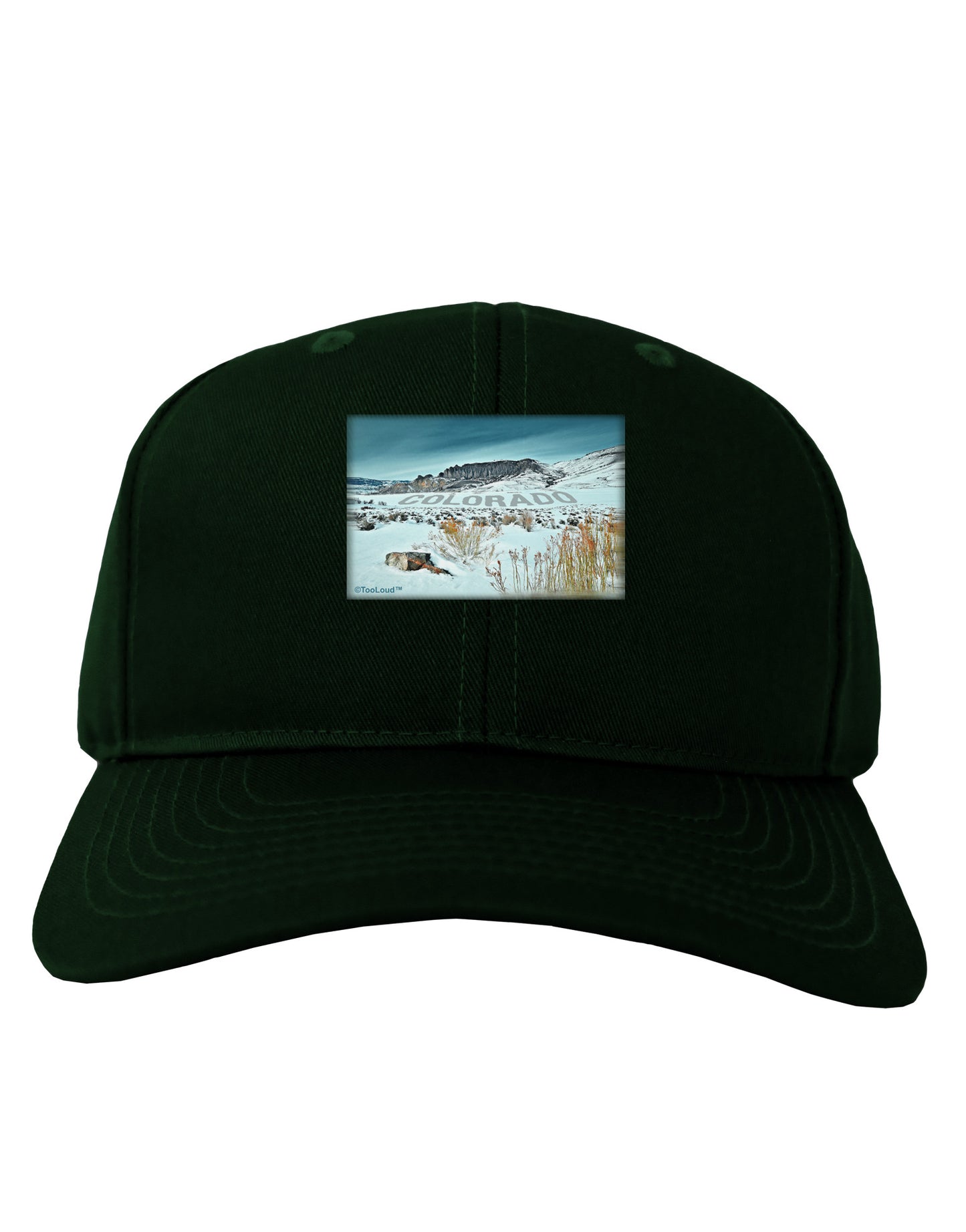 CO Snow Scene Text Adult Dark Baseball Cap Hat-Baseball Cap-TooLoud-Hunter-Green-One Size-Davson Sales