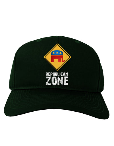 Republican Zone Adult Dark Baseball Cap Hat-Baseball Cap-TooLoud-Hunter-Green-One Size-Davson Sales