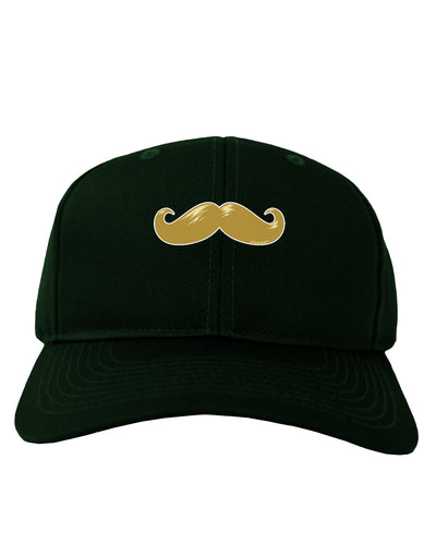 Big Gold Blonde Mustache Adult Dark Baseball Cap Hat-Baseball Cap-TooLoud-Hunter-Green-One Size-Davson Sales