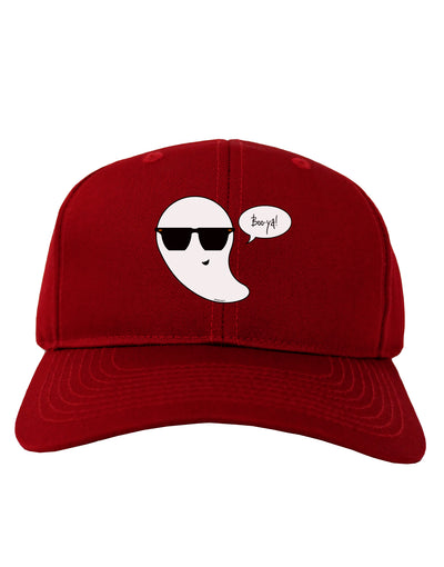 Boo Ya Cool Ghost Halloween Adult Dark Baseball Cap Hat-Baseball Cap-TooLoud-Red-One Size-Davson Sales