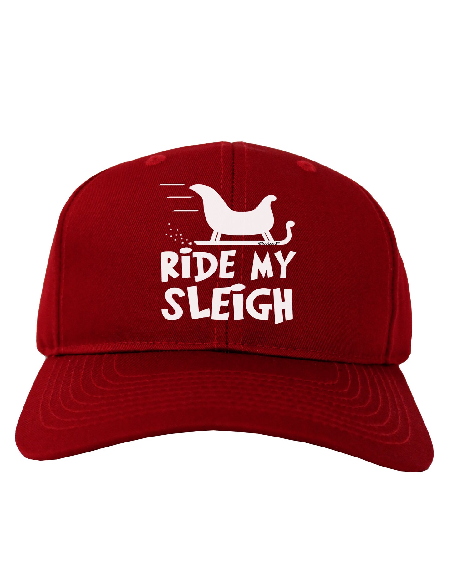 Ride My Sleigh BnW Adult Dark Baseball Cap Hat-Baseball Cap-TooLoud-Red-One Size-Davson Sales