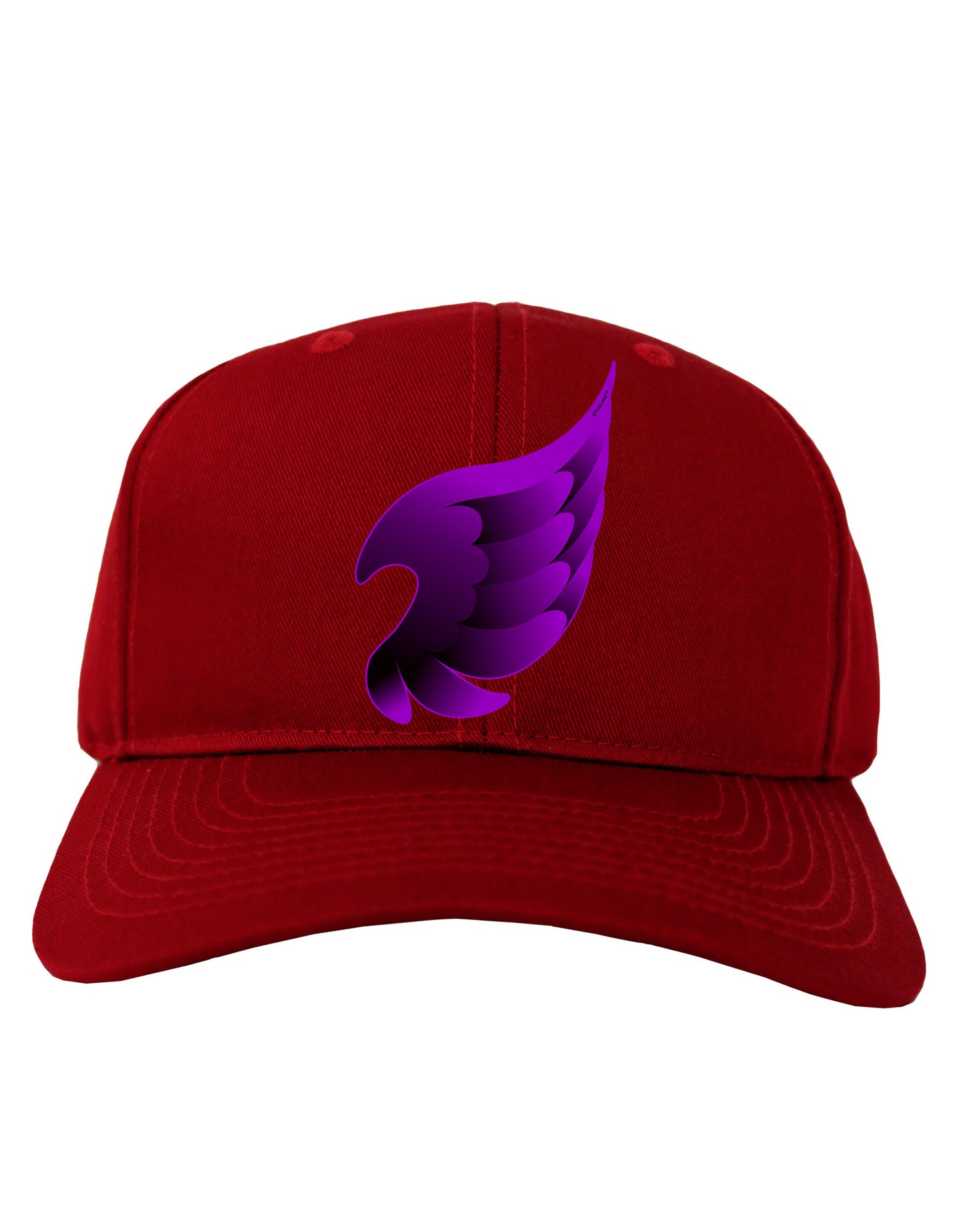 Cute Single Dark Angel Wing Black and Purple Adult Dark Baseball Cap Hat-Baseball Cap-TooLoud-Red-One Size-Davson Sales