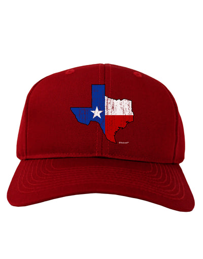 State of Texas Flag Design - Distressed Adult Dark Baseball Cap Hat-Baseball Cap-TooLoud-Red-One Size-Davson Sales