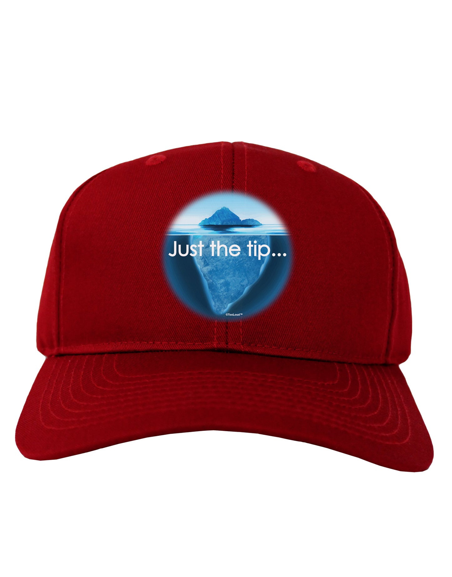 Iceberg Just the Tip Adult Dark Baseball Cap Hat-Baseball Cap-TooLoud-Red-One Size-Davson Sales