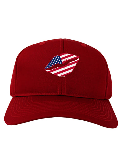 American Flag Lipstick Adult Dark Baseball Cap Hat-Baseball Cap-TooLoud-Red-One Size-Davson Sales