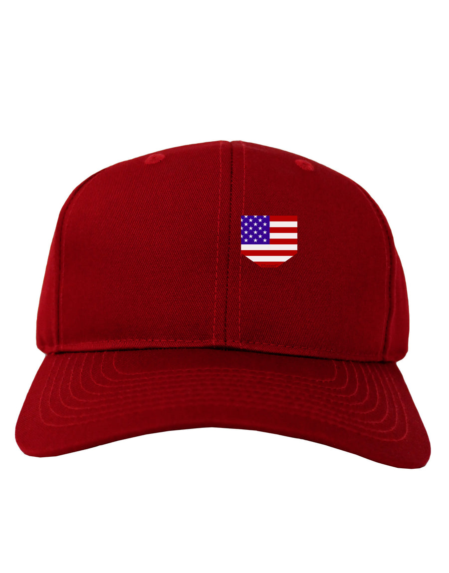 American Flag Faux Pocket Design Adult Dark Baseball Cap Hat by TooLoud-Baseball Cap-TooLoud-Black-One Size-Davson Sales