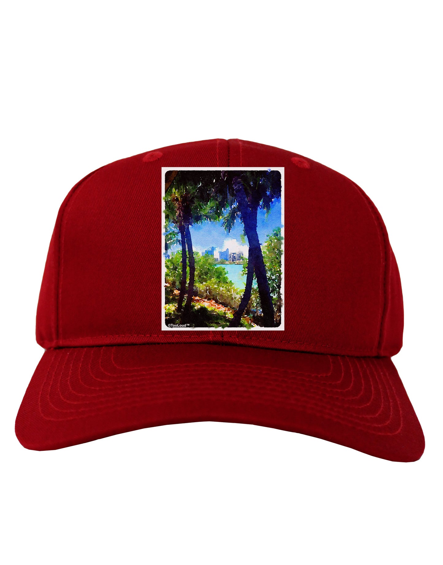 Tropical Skyline Adult Dark Baseball Cap Hat-Baseball Cap-TooLoud-Red-One Size-Davson Sales