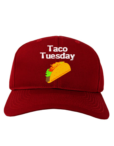 Taco Tuesday Design Adult Dark Baseball Cap Hat by TooLoud-Baseball Cap-TooLoud-Red-One Size-Davson Sales