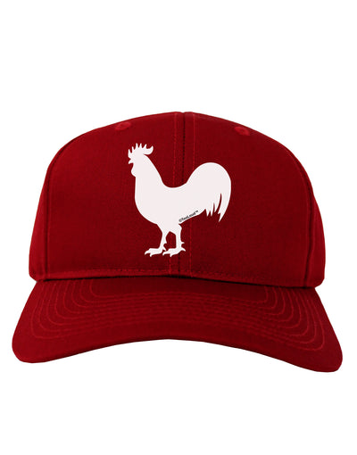 Rooster Silhouette Design Adult Dark Baseball Cap Hat-Baseball Cap-TooLoud-Red-One Size-Davson Sales