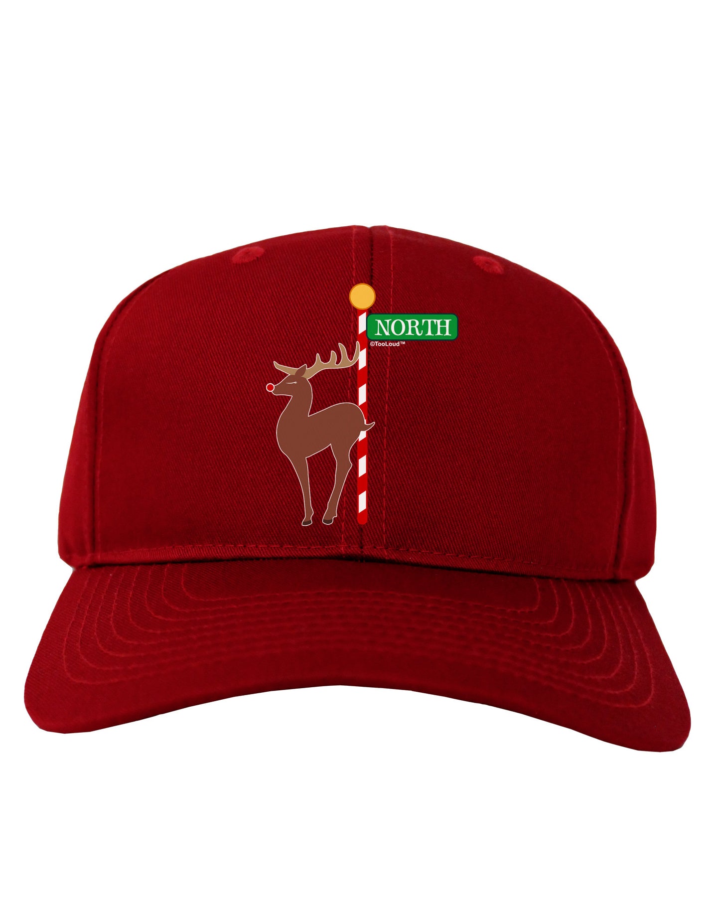 Rudolf Ratchet Reindeer Color Adult Dark Baseball Cap Hat-Baseball Cap-TooLoud-Red-One Size-Davson Sales