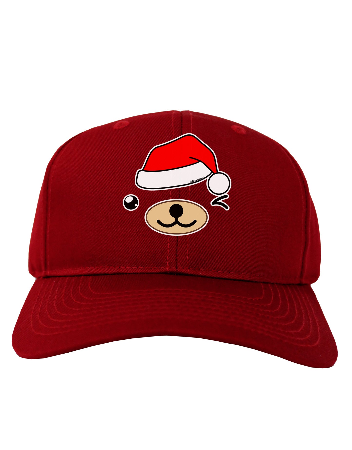Kyu-T Face Beartholomew Santa Boy Bear Adult Dark Baseball Cap Hat-Baseball Cap-TooLoud-Red-One Size-Davson Sales