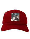 TooLoud White Wolf Face Adult Dark Baseball Cap Hat-Baseball Cap-TooLoud-Red-One Size-Davson Sales