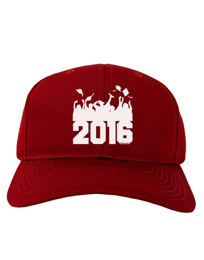 Current Year Graduation BnW Adult Dark Baseball Cap Hat-Baseball Cap-TooLoud-Red-One Size-Davson Sales