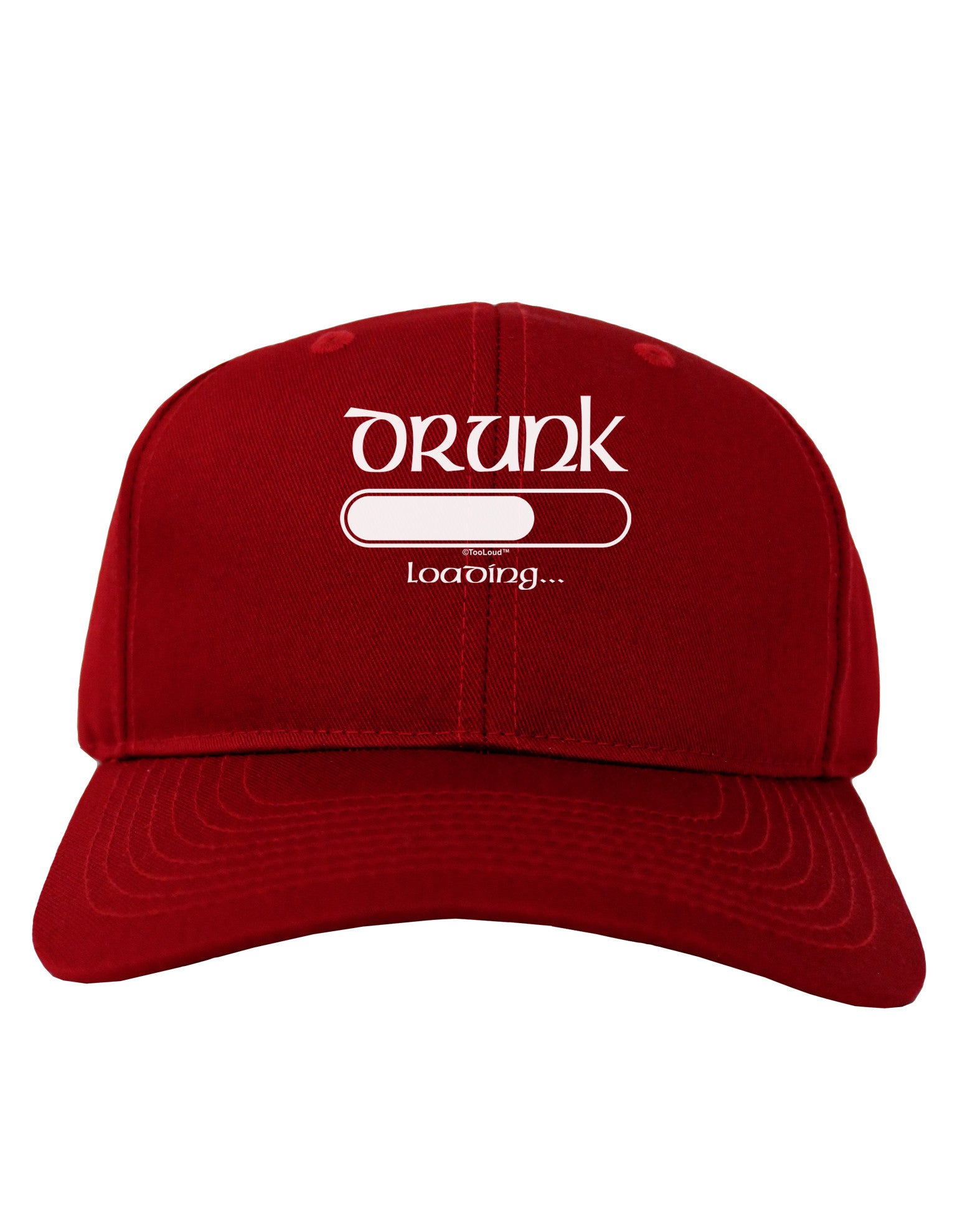 Drunk Loading Bar Adult Dark Baseball Cap Hat by TooLoud-Baseball Cap-TooLoud-Red-One Size-Davson Sales