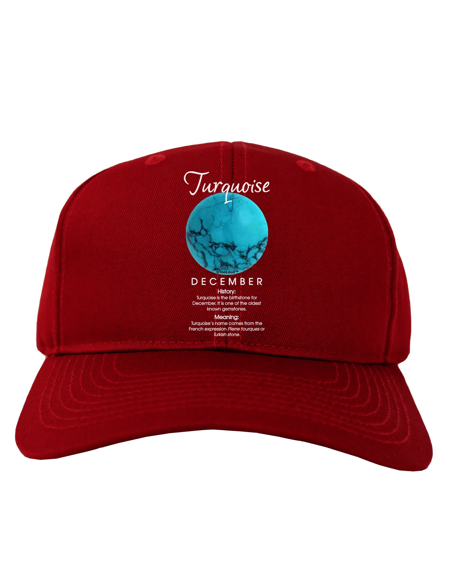 Birthstone Turquoise Adult Dark Baseball Cap Hat by TooLoud-Baseball Cap-TooLoud-Red-One Size-Davson Sales