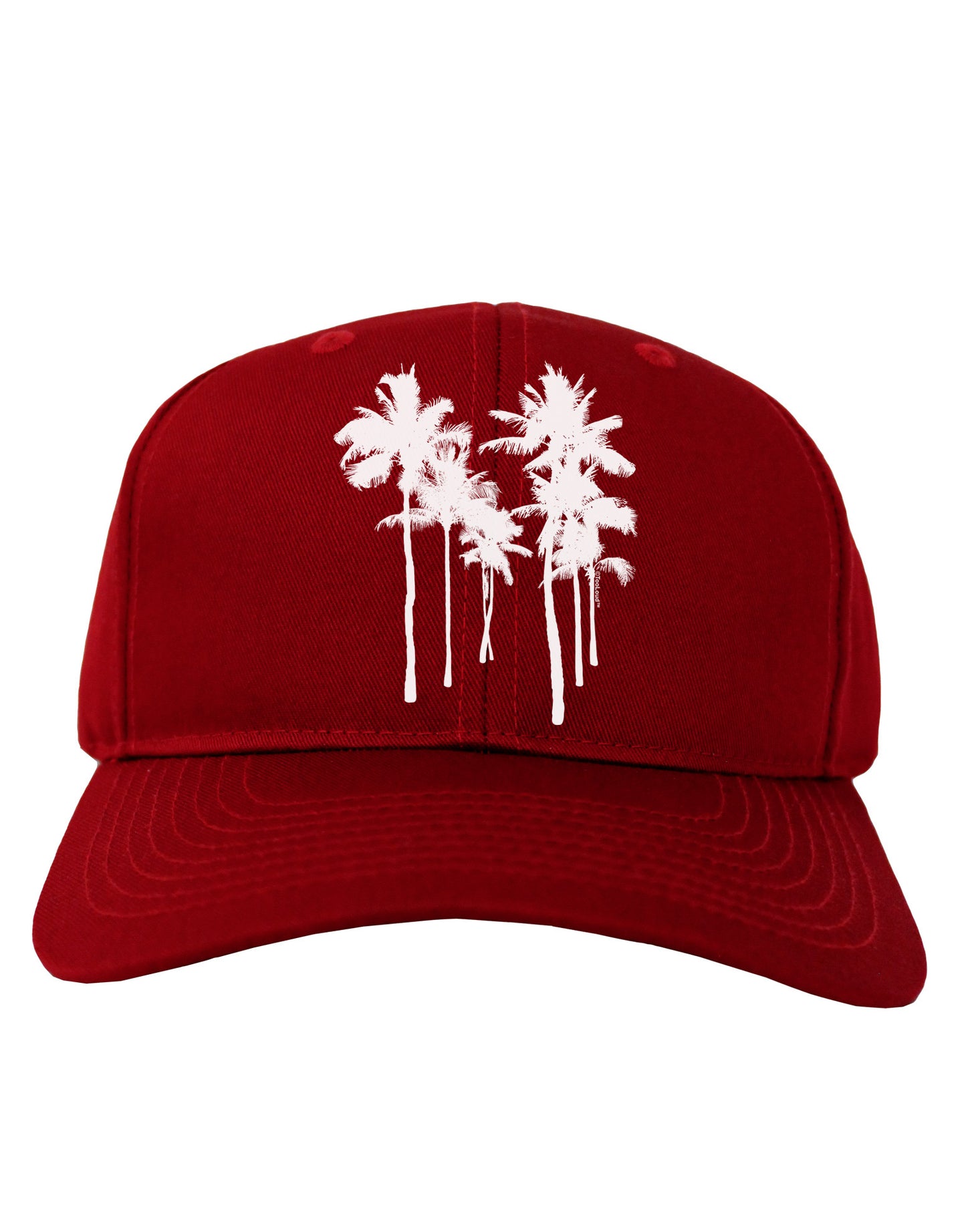 Palm Rows Silhouette Adult Dark Baseball Cap Hat-Baseball Cap-TooLoud-Red-One Size-Davson Sales