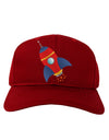 Space Rocket Ship and Stars Adult Dark Baseball Cap Hat by TooLoud-Baseball Cap-TooLoud-Red-One Size-Davson Sales