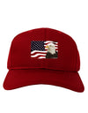 Patriotic USA Flag with Bald Eagle Adult Dark Baseball Cap Hat by TooLoud-Baseball Cap-TooLoud-Red-One Size-Davson Sales