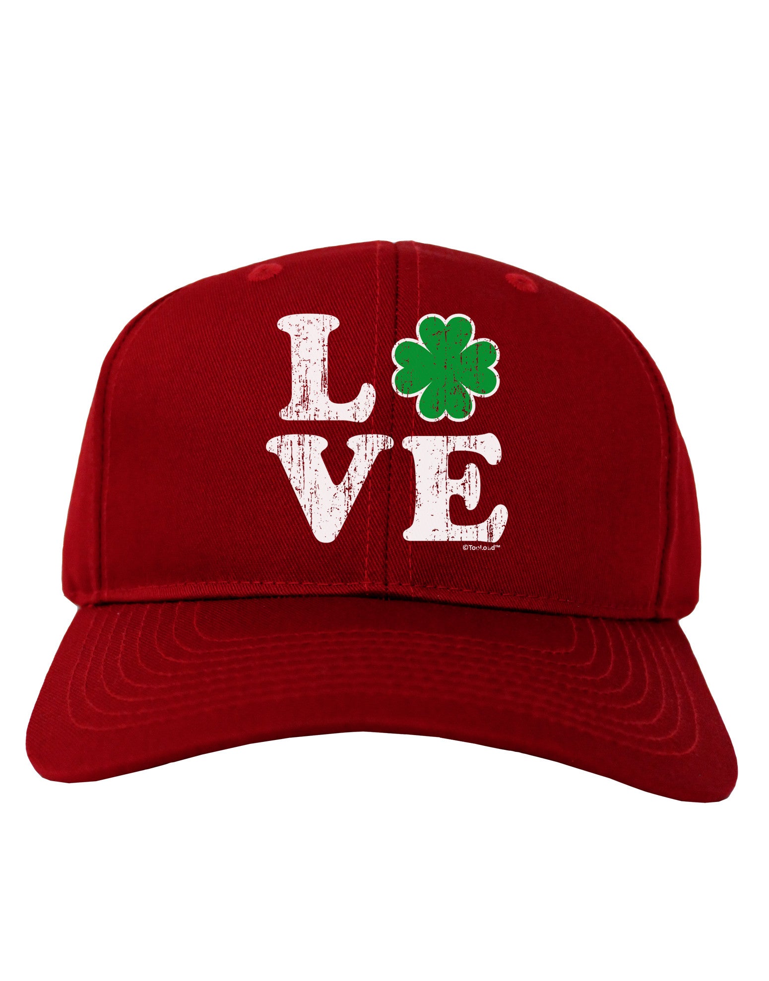 Irish Love - Distressed Adult Dark Baseball Cap Hat by TooLoud-Baseball Cap-TooLoud-Red-One Size-Davson Sales