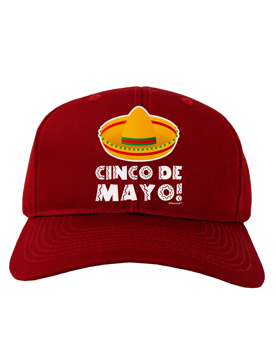 Sombrero Design - Cinco de Mayo Adult Dark Baseball Cap Hat by TooLoud-Baseball Cap-TooLoud-Black-One Size-Davson Sales