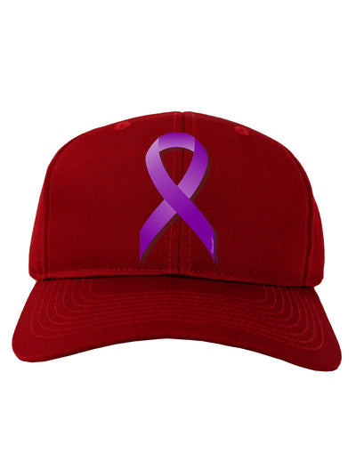 Epilepsy Awareness Ribbon - Purple Adult Dark Baseball Cap Hat-Baseball Cap-TooLoud-Red-One Size-Davson Sales