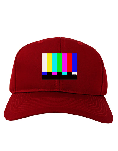 Color Bars Test Signal Adult Dark Baseball Cap Hat-Baseball Cap-TooLoud-Red-One Size-Davson Sales