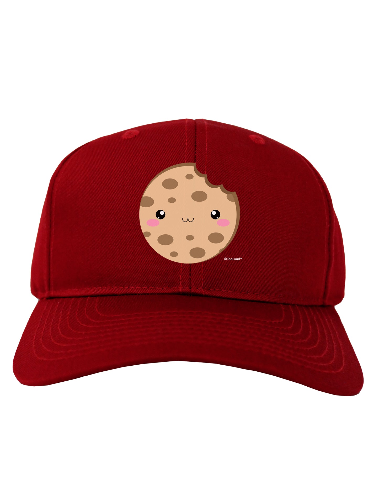 Cute Matching Milk and Cookie Design - Cookie Adult Dark Baseball Cap Hat by TooLoud-Baseball Cap-TooLoud-Red-One Size-Davson Sales