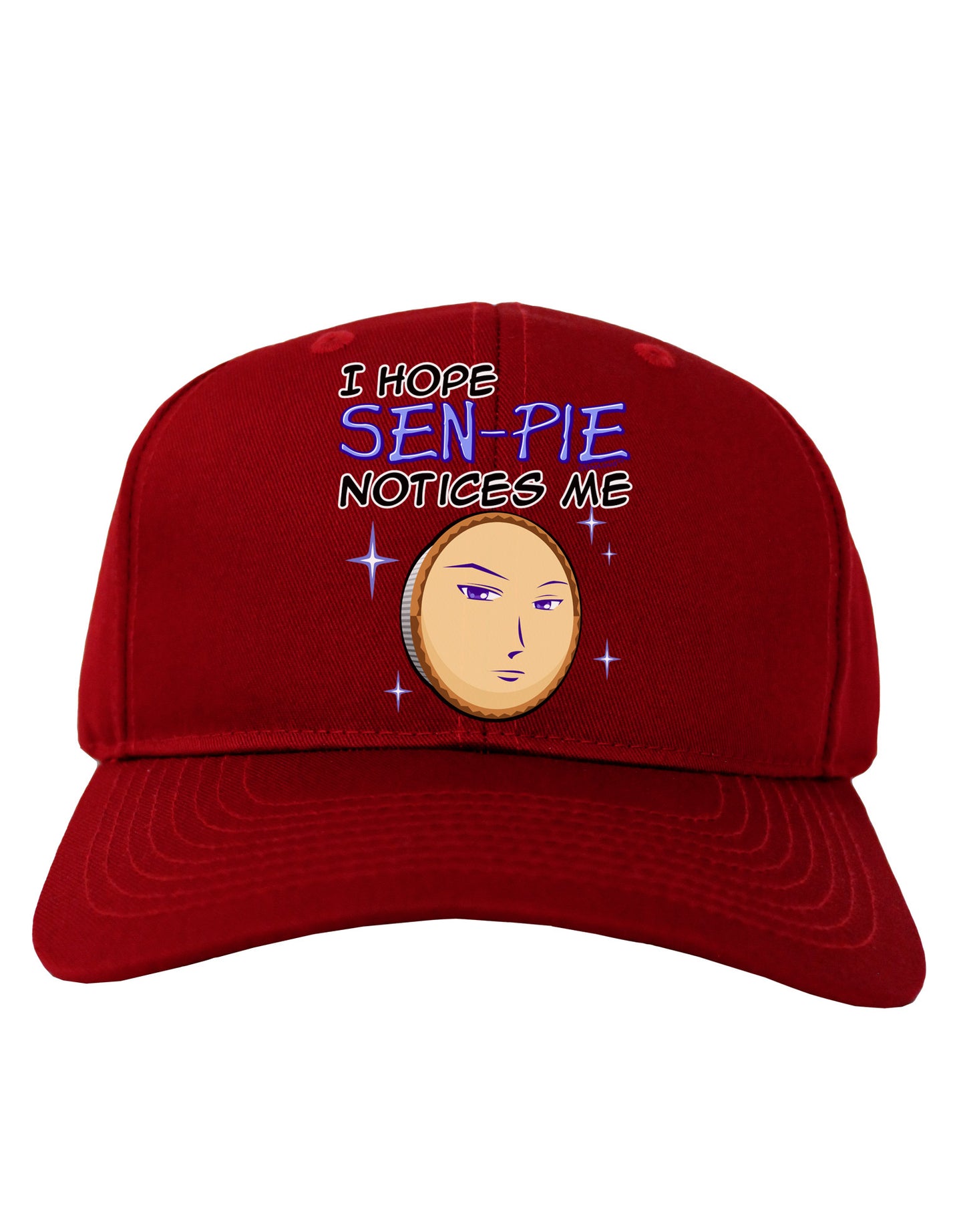 I Hope Sen-Pie Notices Me Adult Dark Baseball Cap Hat-Baseball Cap-TooLoud-Red-One Size-Davson Sales