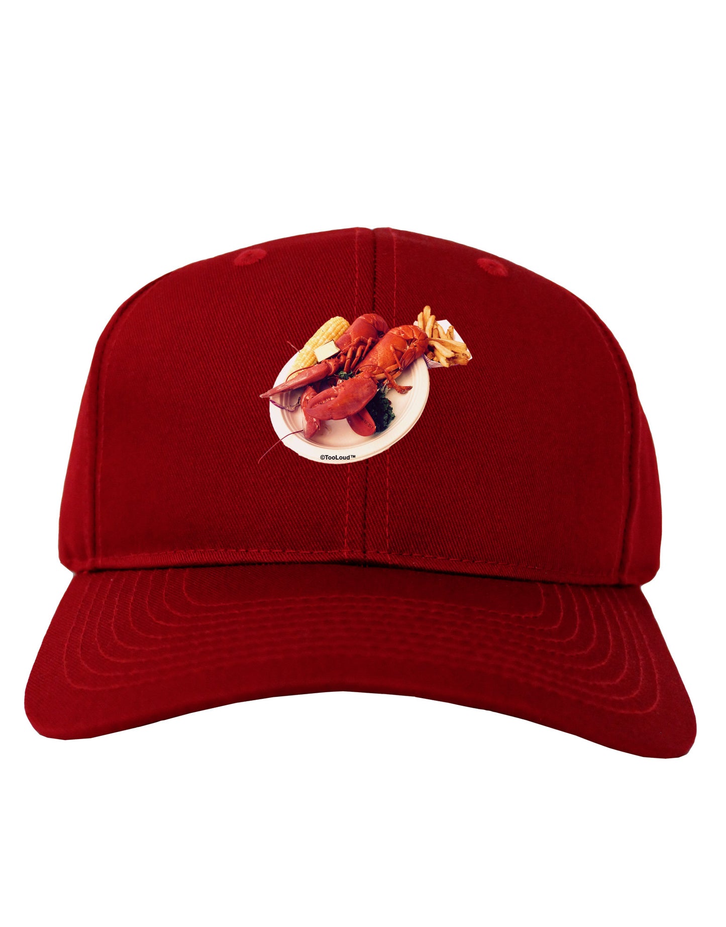 Lobster Plate Adult Dark Baseball Cap Hat-Baseball Cap-TooLoud-Red-One Size-Davson Sales