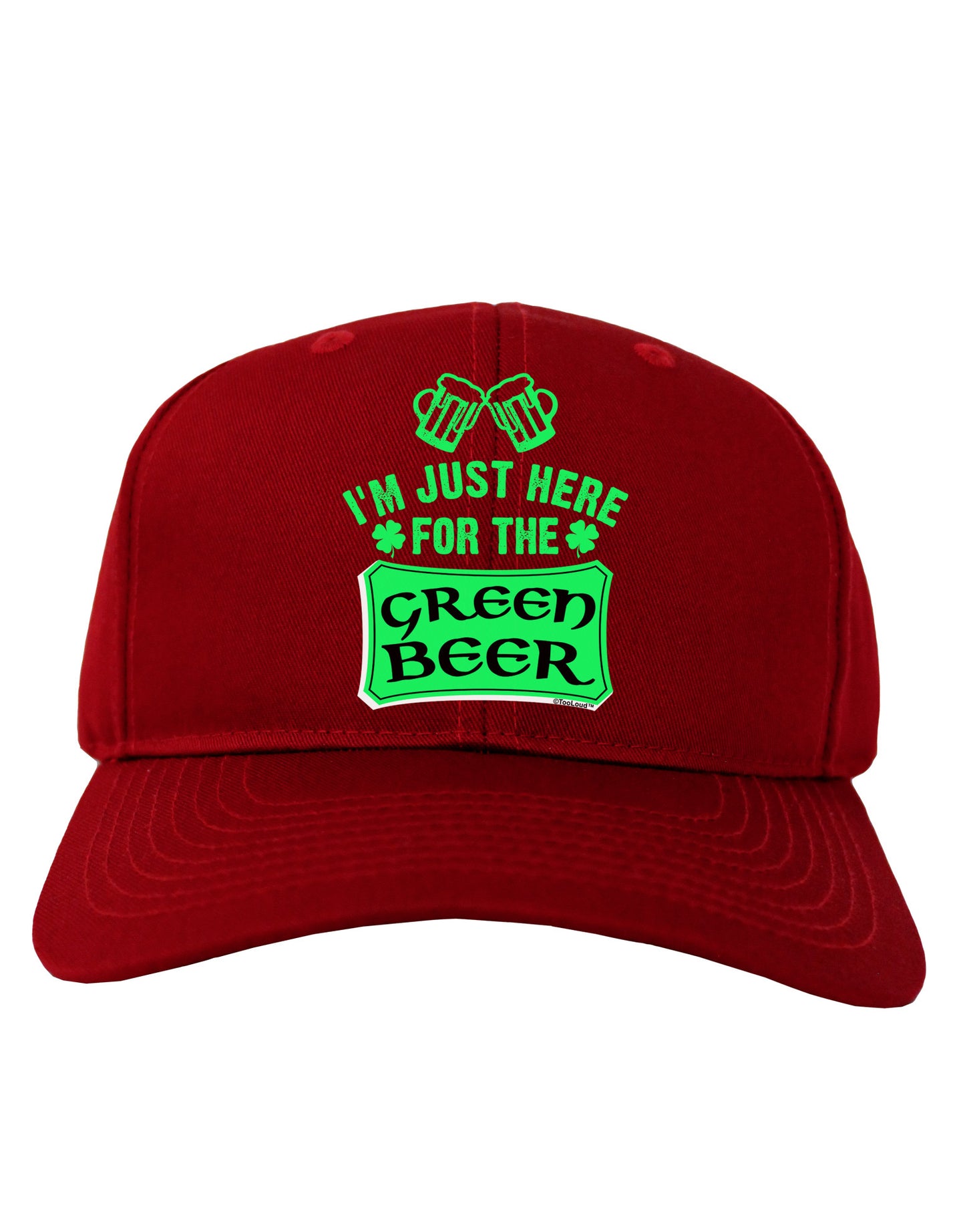 Just Here For The Green Beer Adult Dark Baseball Cap Hat-Baseball Cap-TooLoud-Red-One Size-Davson Sales