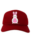 Cute Easter Bunny - Pink Adult Dark Baseball Cap Hat by TooLoud-Baseball Cap-TooLoud-Red-One Size-Davson Sales