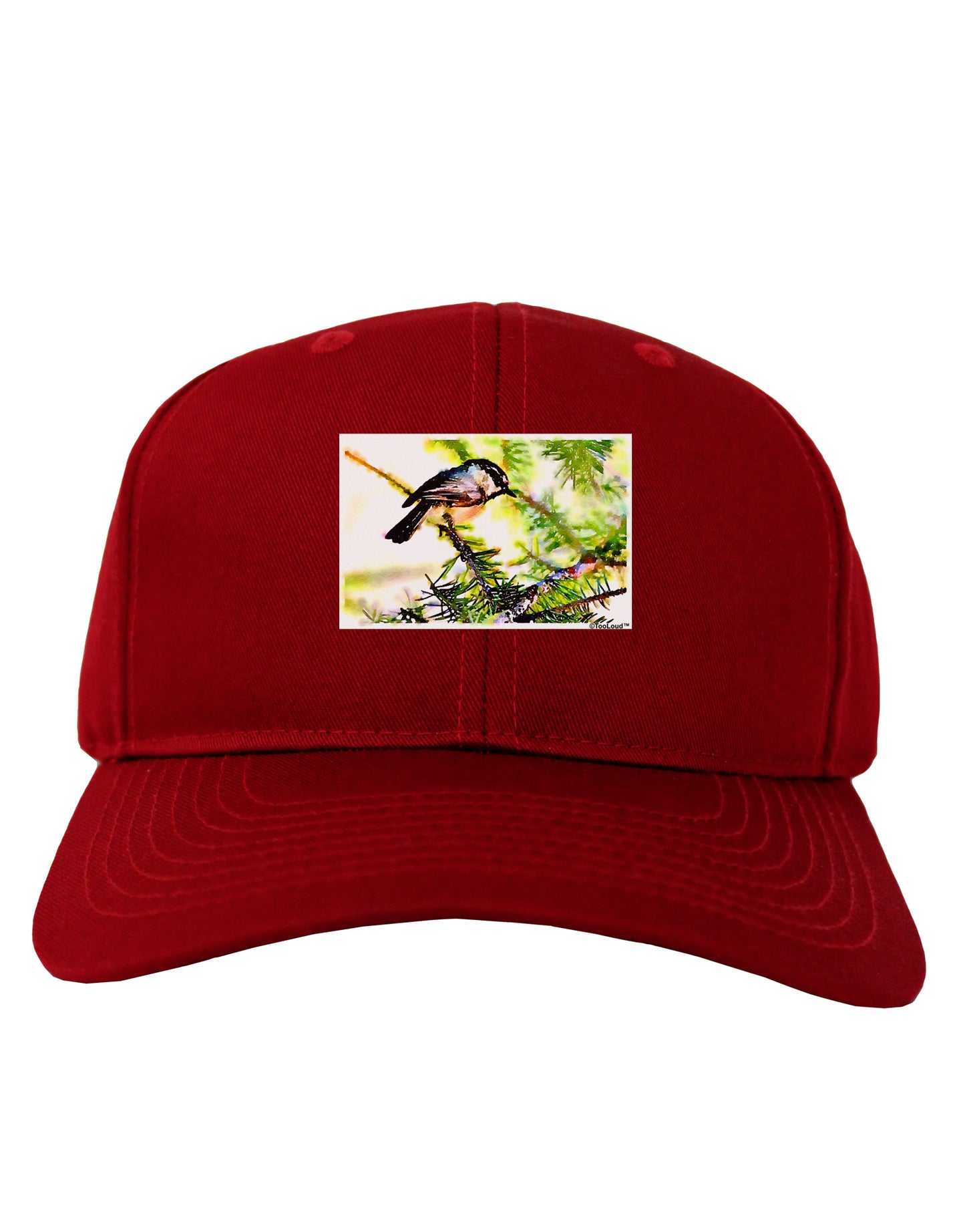 CO Chickadee Watercolor Adult Dark Baseball Cap Hat-Baseball Cap-TooLoud-Red-One Size-Davson Sales