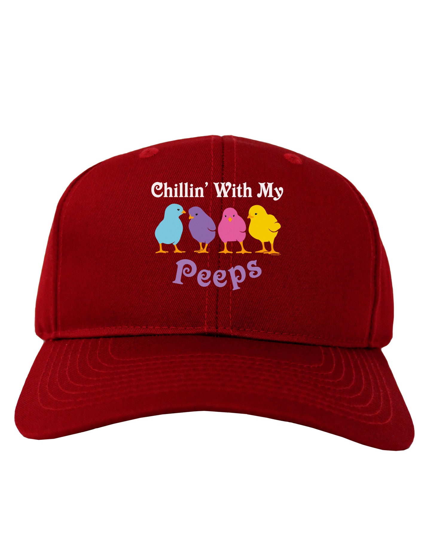 Chillin With My Peeps Adult Dark Baseball Cap Hat-Baseball Cap-TooLoud-Red-One Size-Davson Sales
