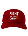 Fight for the Cure - Orange Ribbon Leukemia Adult Dark Baseball Cap Hat-Baseball Cap-TooLoud-Red-One Size-Davson Sales