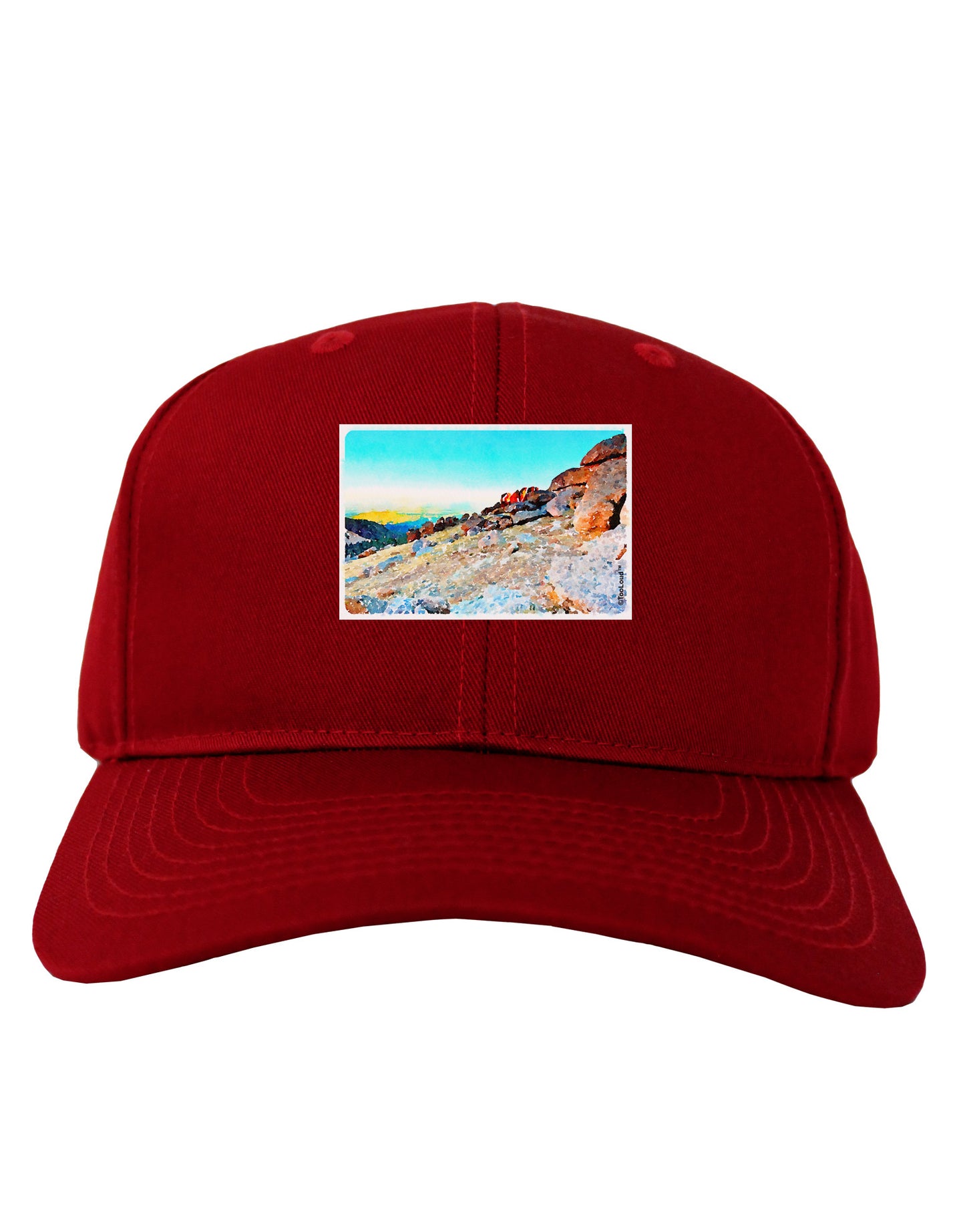 CO Rockies View Watercolor Adult Dark Baseball Cap Hat-Baseball Cap-TooLoud-Red-One Size-Davson Sales
