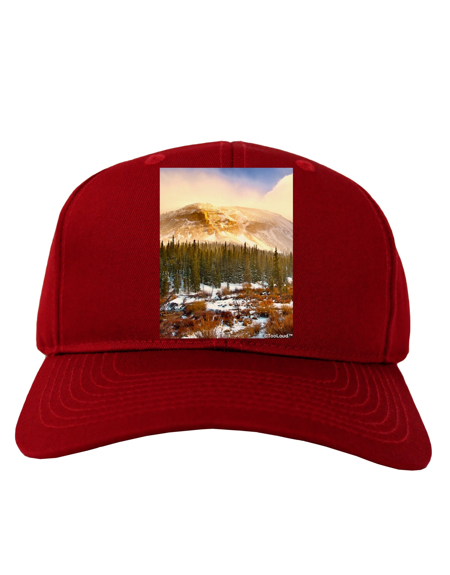 Nature Photography - Mountain Glow Adult Dark Baseball Cap Hat by-Baseball Cap-TooLoud-Red-One Size-Davson Sales