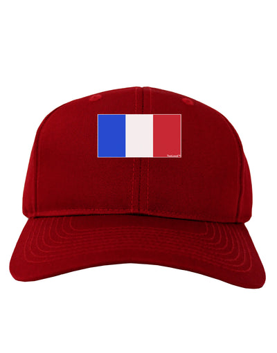 French Flag - France Adult Dark Baseball Cap Hat by TooLoud-Baseball Cap-TooLoud-Red-One Size-Davson Sales